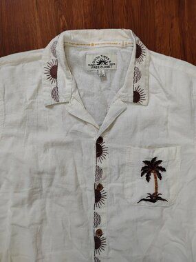 Free Planet Palm Tree Hawaiian Shirt